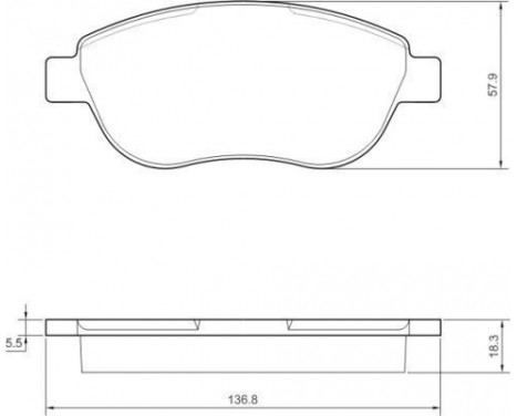 Brake Pad Set, disc brake 37418 ABS, Image 2