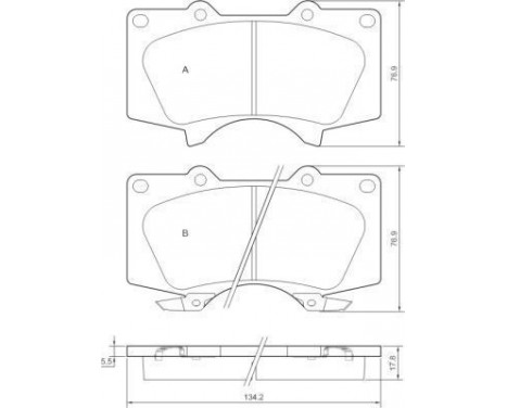 Brake Pad Set, disc brake 37420 ABS, Image 2