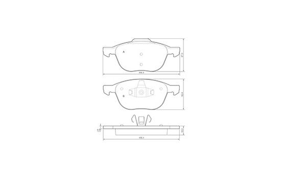 Brake Pad Set, disc brake 37422 ABS, Image 3