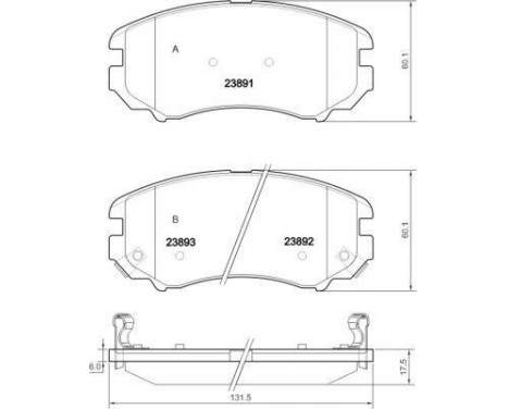 Brake Pad Set, disc brake 37423 ABS, Image 2