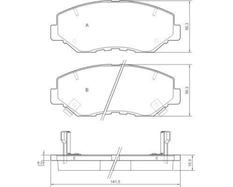 Brake Pad Set, disc brake 37424 ABS, Image 2