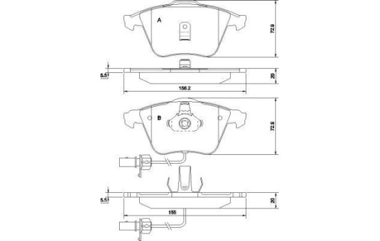 Brake Pad Set, disc brake 37425 ABS, Image 2