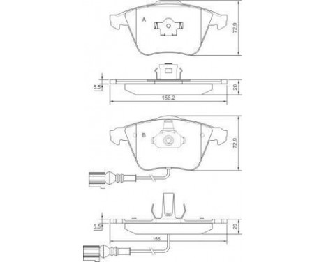 Brake Pad Set, disc brake 37426 ABS, Image 2