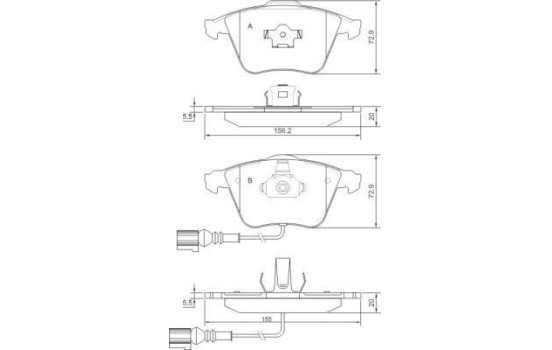 Brake Pad Set, disc brake 37426 ABS, Image 2
