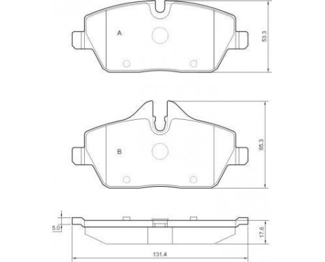 Brake Pad Set, disc brake 37434 ABS, Image 2