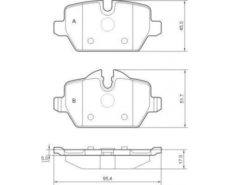 Brake Pad Set, disc brake 37435 ABS, Image 2