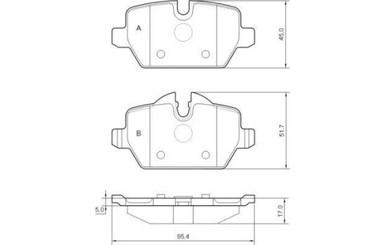 Brake Pad Set, disc brake 37435 ABS, Image 2