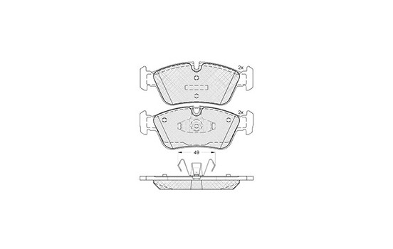 Brake Pad Set, disc brake 37436 ABS, Image 3