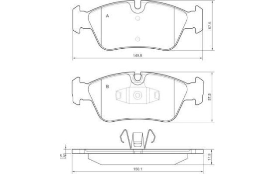 Brake Pad Set, disc brake 37436 ABS, Image 2