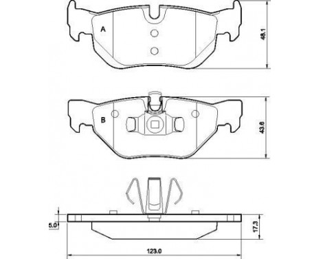 Brake Pad Set, disc brake 37437 ABS, Image 2