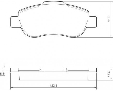 Brake Pad Set, disc brake 37439 ABS, Image 3