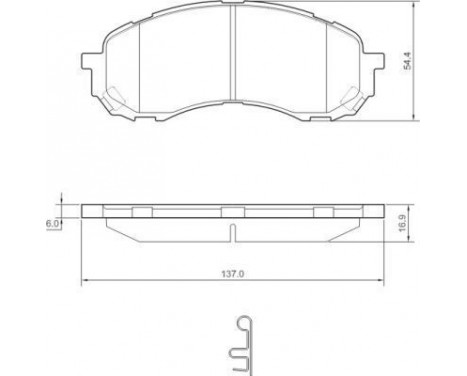 Brake Pad Set, disc brake 37443 ABS, Image 2