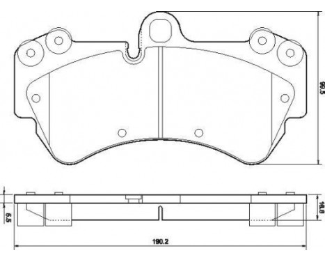 Brake Pad Set, disc brake 37445 ABS, Image 2