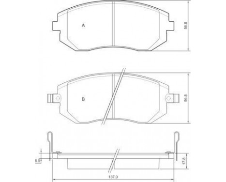 Brake Pad Set, disc brake 37446 ABS, Image 2