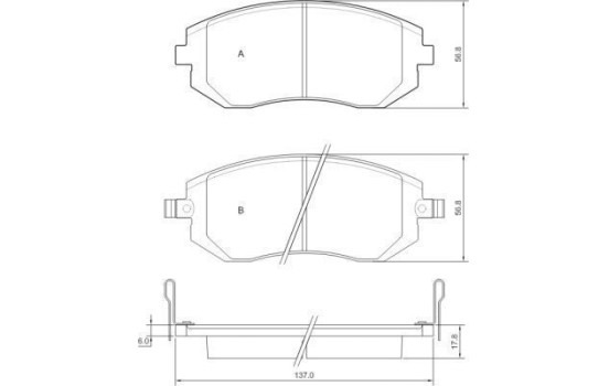 Brake Pad Set, disc brake 37446 ABS, Image 2
