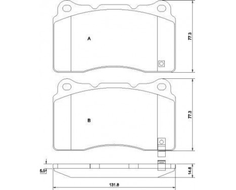 Brake Pad Set, disc brake 37447 ABS, Image 2