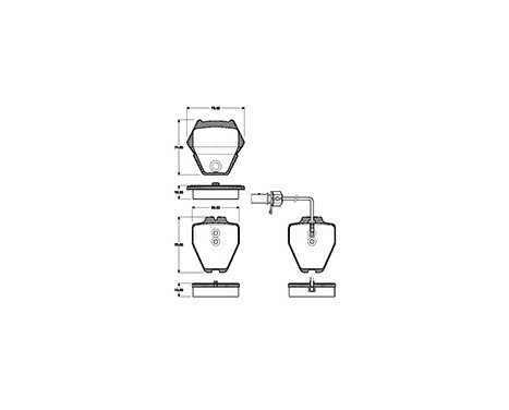 Brake Pad Set, disc brake 37448 ABS, Image 3
