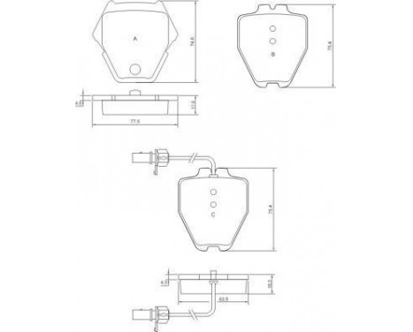 Brake Pad Set, disc brake 37448 ABS, Image 2