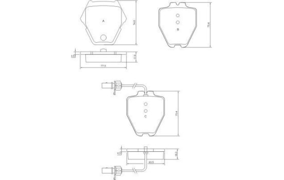 Brake Pad Set, disc brake 37448 ABS, Image 2