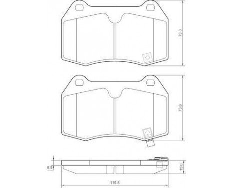 Brake Pad Set, disc brake 37451 ABS