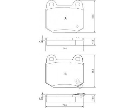 Brake Pad Set, disc brake 37452 ABS, Image 2