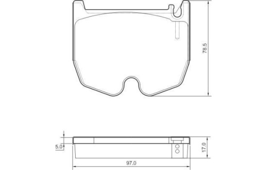 Brake Pad Set, disc brake 37455 ABS