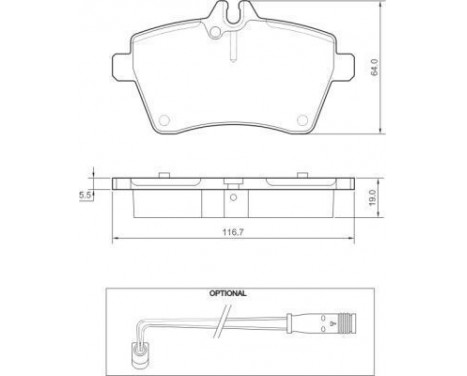 Brake Pad Set, disc brake 37456 ABS, Image 2