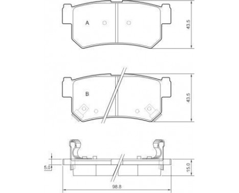 Brake Pad Set, disc brake 37460 ABS, Image 2