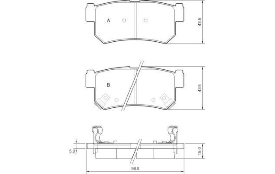 Brake Pad Set, disc brake 37460 ABS, Image 2