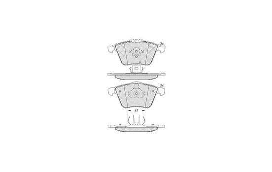 Brake Pad Set, disc brake 37464 ABS, Image 3