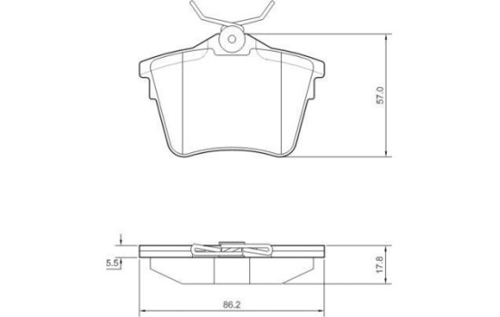 Brake Pad Set, disc brake 37466 ABS, Image 2