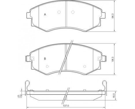 Brake Pad Set, disc brake 37468 ABS, Image 2