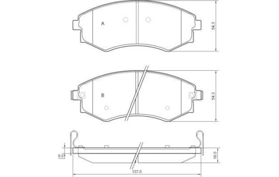 Brake Pad Set, disc brake 37468 ABS, Image 2