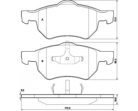 Brake Pad Set, disc brake 37469 ABS, Image 2