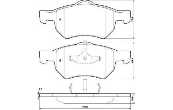 Brake Pad Set, disc brake 37469 ABS, Image 2