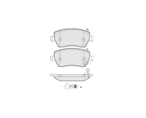 Brake Pad Set, disc brake 37478 ABS, Image 3