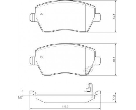 Brake Pad Set, disc brake 37478 ABS, Image 2