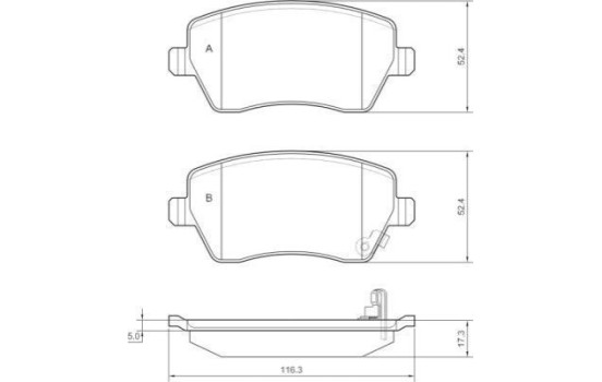 Brake Pad Set, disc brake 37478 ABS, Image 2