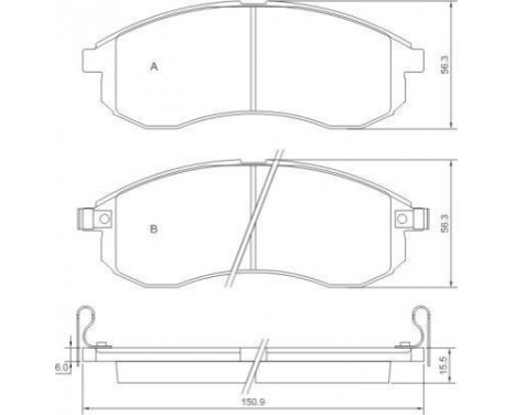 Brake Pad Set, disc brake 37481 ABS, Image 2