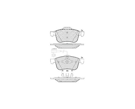 Brake Pad Set, disc brake 37485 ABS, Image 3