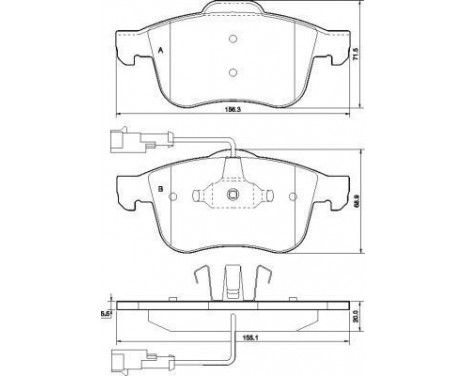 Brake Pad Set, disc brake 37485 ABS, Image 2