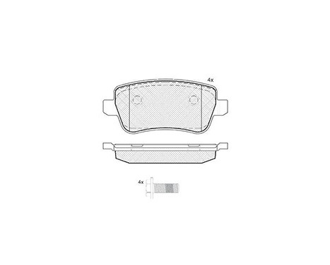 Brake Pad Set, disc brake 37496 ABS, Image 3