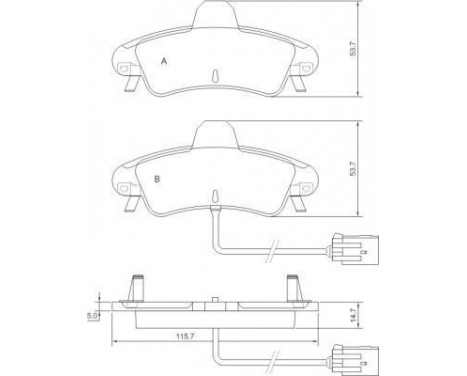 Brake Pad Set, disc brake 37498 ABS, Image 3