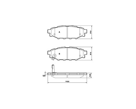 Brake Pad Set, disc brake 37499 ABS, Image 3