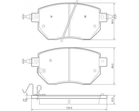 Brake Pad Set, disc brake 37504 ABS, Image 2