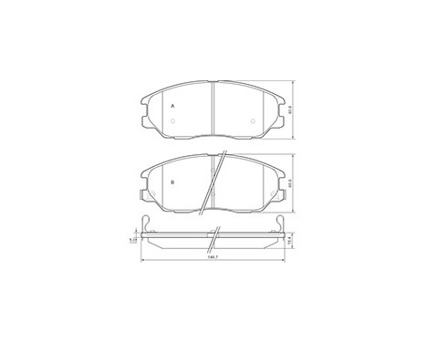 Brake Pad Set, disc brake 37505 ABS, Image 3