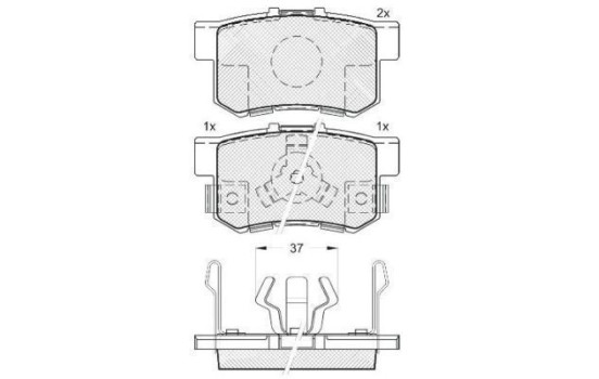Brake Pad Set, disc brake 37510 ABS, Image 2