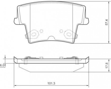 Brake Pad Set, disc brake 37512 ABS, Image 4