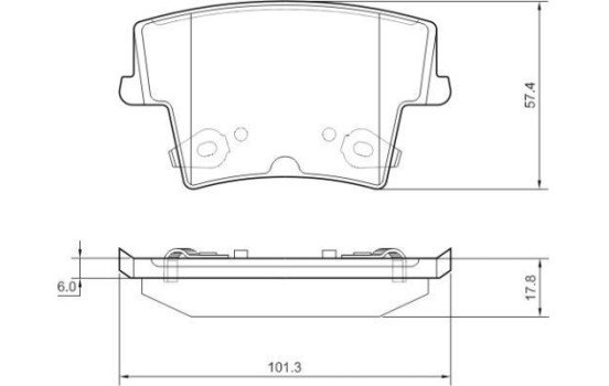 Brake Pad Set, disc brake 37512 ABS, Image 4