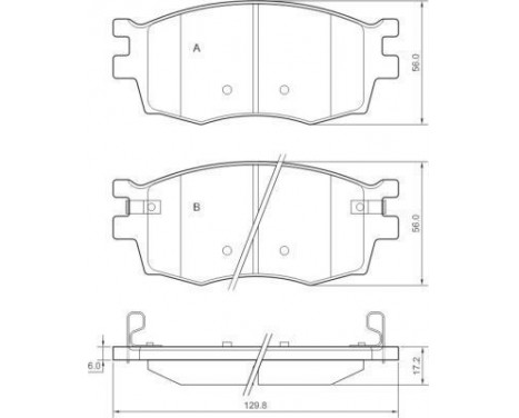 Brake Pad Set, disc brake 37520 ABS, Image 2